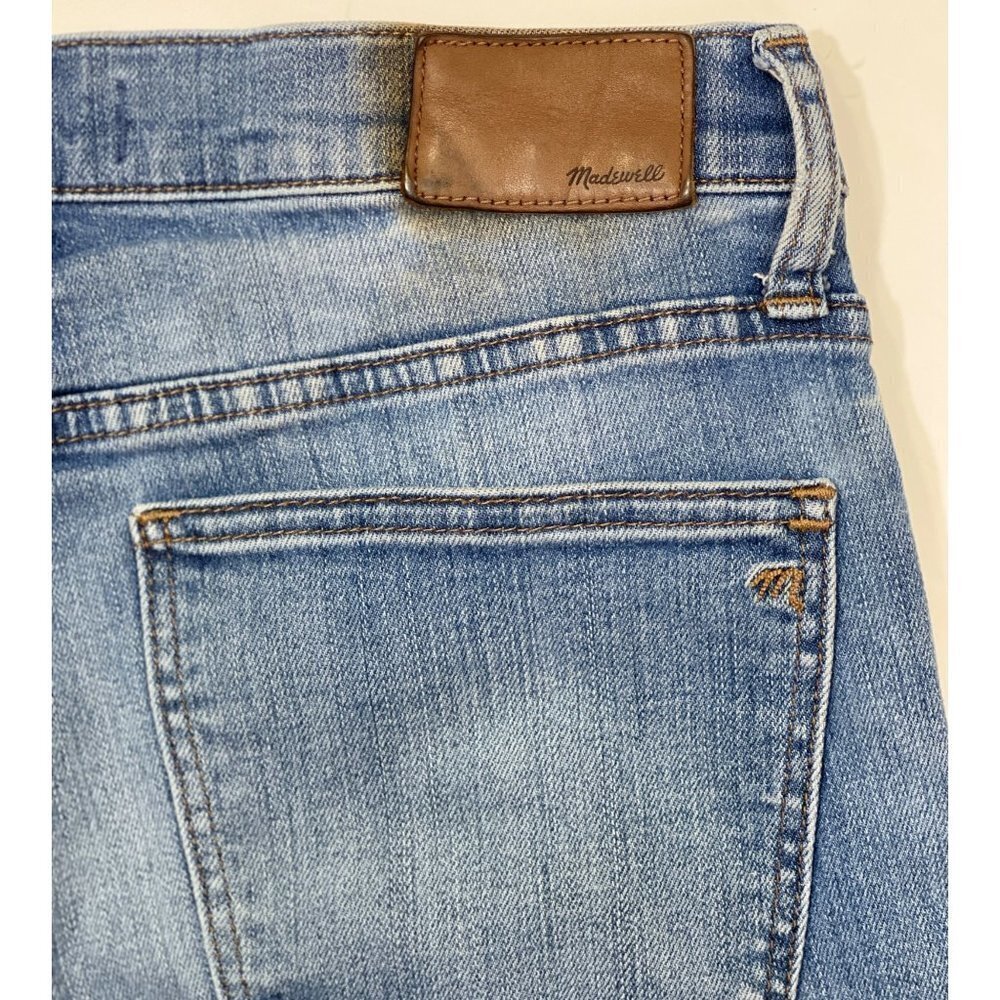 MADEWELL Cool Sexy 9" Mid-Rise Skinny Jeans Frankie Wash Torn Knee 28" Lean Legs - Picture 4 of 16